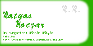 matyas moczar business card